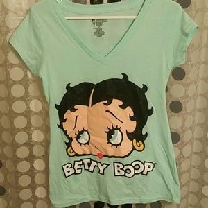 Betty Boop Baby Blue L (11/13) Womens T-Shirt
